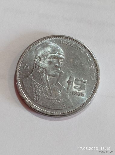Мексика 1 песо 1986года .