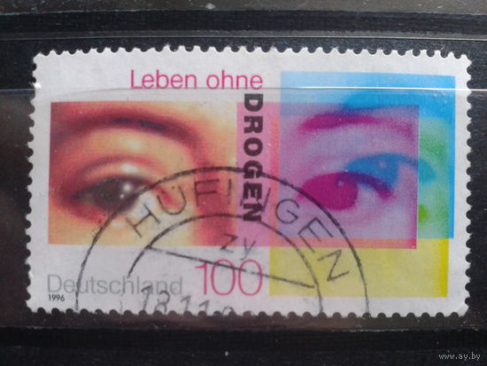 Германия 1996 женские глаза Михель-0,9 евро гаш.