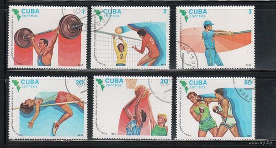 Куба-1983,(Мих.2747-2752) гаш., Спорт, (полная серия)