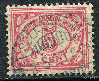 Нидерландская Индия - 1912/1914 - Цифры 5С - [Mi.113] - 1 марка. Гашеная.  (Лот 70EX)-T25P5