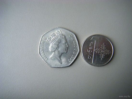 Британия 50 пенсов 1997г.
