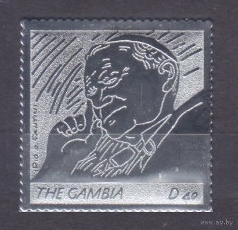 2005 Гамбия 5548 серебро Папа Иоанн Павел II задумался 6,00 евро
