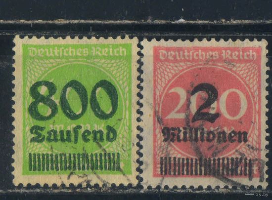 Германия Респ 1923 Инфляция Номинал Надп Стандарт #306,309