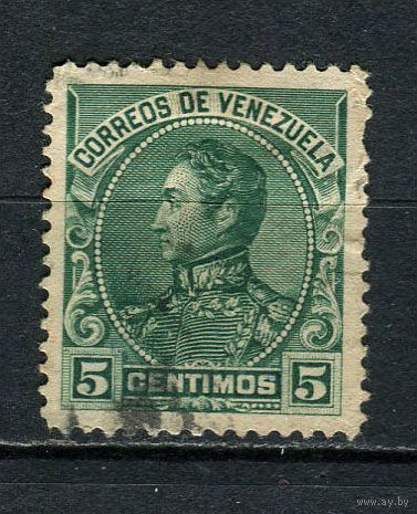 Венесуэла - 1899/1903 - Симон Боливар 5С - [Mi.53] - 1 марка. Гашеная.  (Лот 35Di)