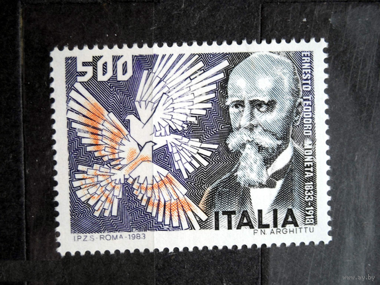 Италия 1983 Мих 1844 Нобелевский лауреат Эрнесто Теодоро Монето **\\111