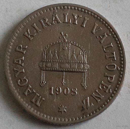 Венгрия 10 филлеров, 1908 (14-5-6(в))