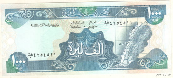 Ливан 1000 ливр 1991