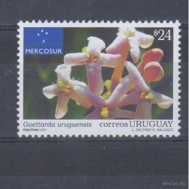 [1542] Уругвай 2001. Флора.Цветы. Одиночный выпуск. MNH
