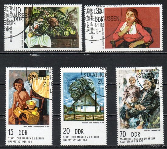 Живорись XX в ГДР 1974 год серия из 5 марок