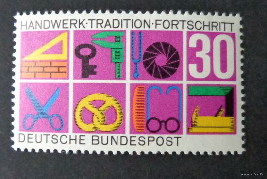 Германия, ФРГ 1968 г. Mi.553 MNH** полная серия