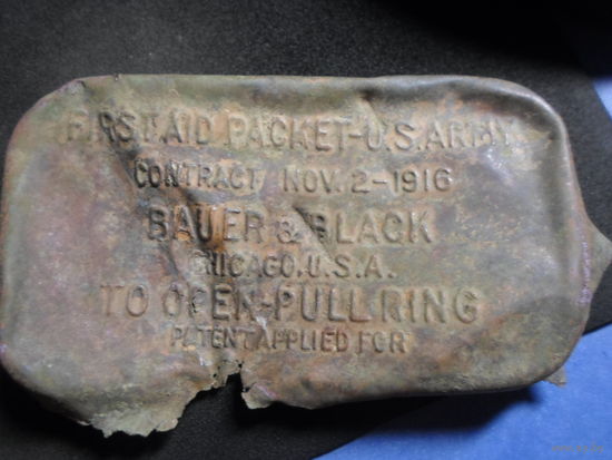 Крышка от аптечки USA Bauer & Black 1916 Межвоенная Польша