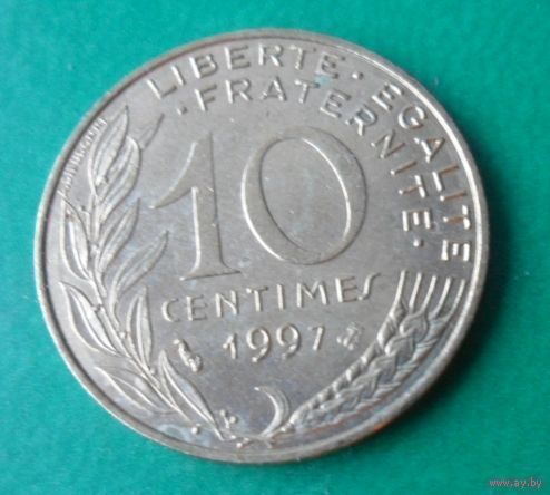 10 сантим Франция 1997 г.в.
