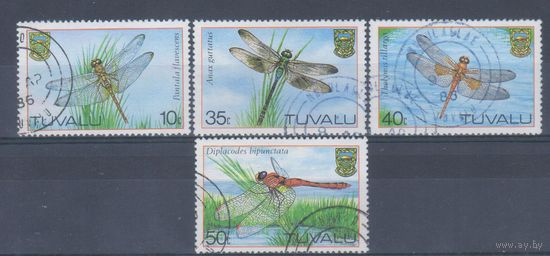 [2420] Тувалу 1983. Фауна.Насекомые.Стрекозы. Гашеная серия.