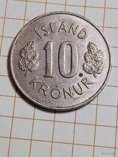 Исландия 10 крон 1978 года .