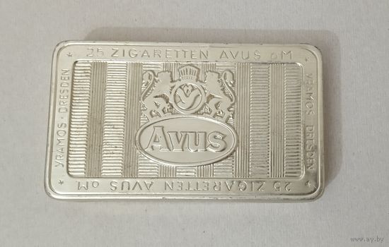 Металлический футляр сигарет AVUS (Yramos Dresden, Германия 1921 г)