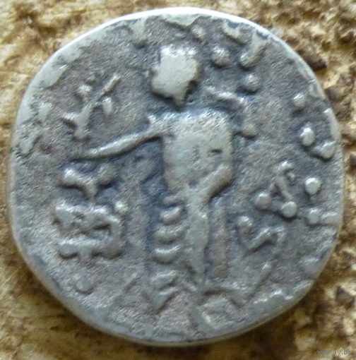 КУШАНЫ Индо-Скифия. Азес II 1 век до н.э. г. Тетрадрахма. 8,56 гр.22 мм.