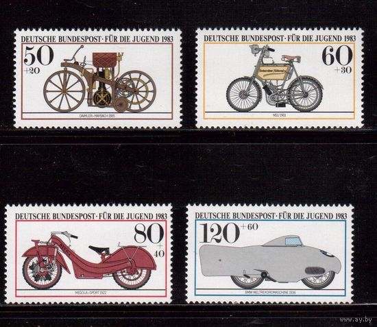Германия(ФРГ)-1983,(Мих.1168-1171), ** , Мотоциклы