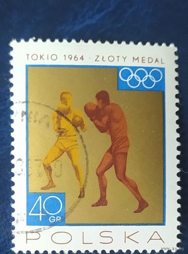 Польша 1965 Олимпийские игры в Токио бокс (наклейки) 1 из 8