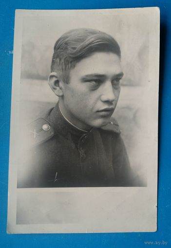 Фото военного. В память о днях лечения в госпитале. г.Дзялдово 1945 г. 9х14 см
