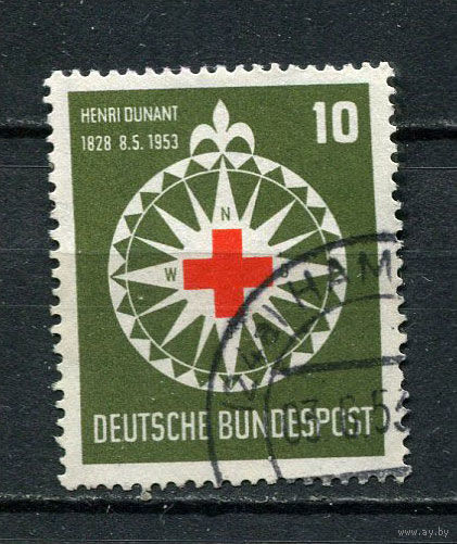 ФРГ - 1953 - Международный день Красного Креста и Красного Полумесяца - [Mi. 164] - полная серия - 1 марка. Гашеная.  (LOT Db33)