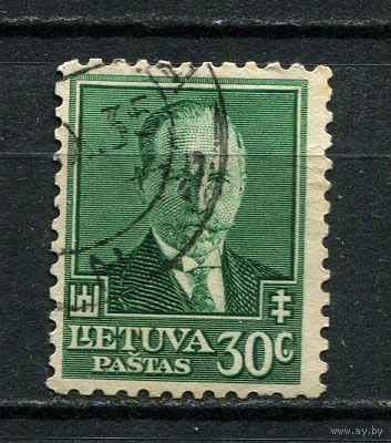 Литва - 1934 - Антанас Сметона 30С - [Mi.392] - 1 марка. Гашеная.  (Лот 30CH)