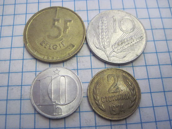 Четыре монеты/7 с рубля!