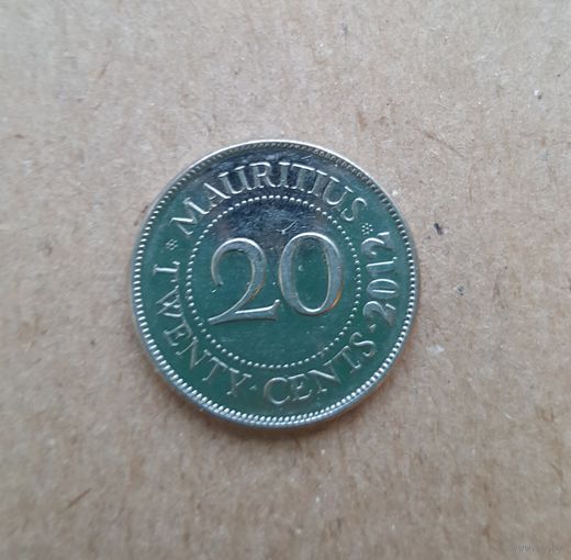 Маврикий 20 центов 2012 (Mauritius 20 cents 2012)