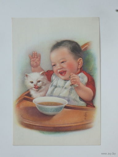 Китай  открытка 1970-е  10х15 см