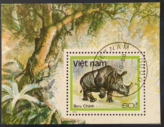Вьетнам 1988 Носорог