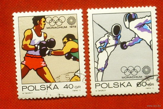 Польша. Спорт. ( 2 марки ) 1972 года. 9-11.