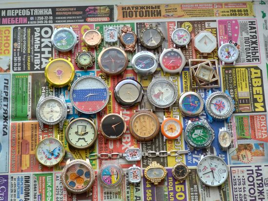 Детские часы, детские часы-пустышки и просто интересные по дизайну и цветовому оформлению часы, 35 шт., без МЦ.