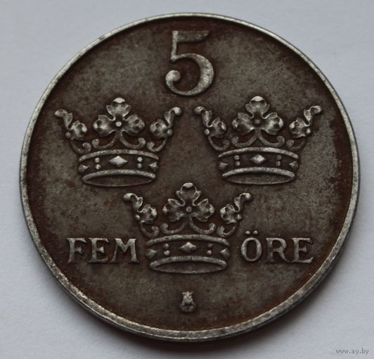 Швеция 5 эре, 1947 г. (Железо).