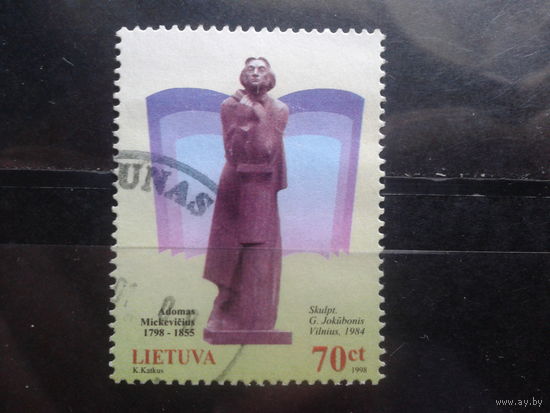 Литва, 1998, Памятник Адаму Мицкевичу, 200 лет со дня рождения
