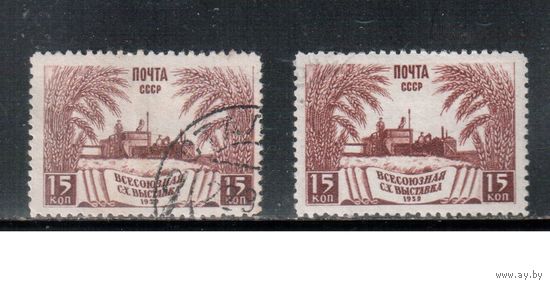 СССР-1939, (Заг.592),  гаш. , Сельхоз. выставка, растры ГР+ВР