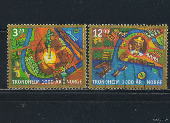 Норвегия 1997 1000 летие Тронхейма  Полная #1257-8
