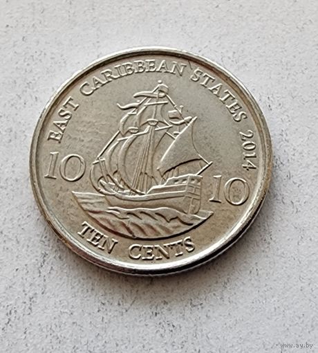 Восточные карибы 10 центов 2014