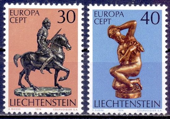 Лихтенштейн 1974 600-01 0,9e Европа MNH Искусство