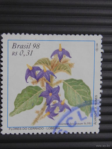 Бразилия 1998 г. Цветы.