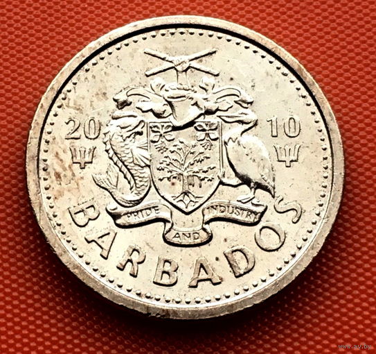 114-25 Барбадос, 1 цент 2010 г.