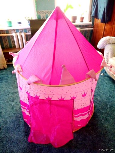 Детская игровая палатка Замок Принцессы шатёр розовый.