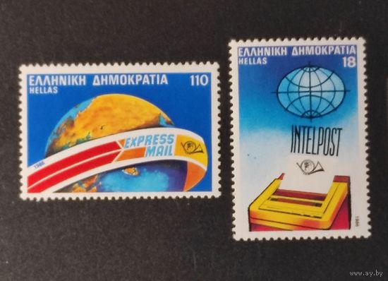Греция: 2м/с международная почта 1986г
