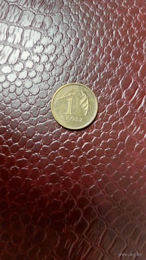 Монета 1 грош 2009г. Польша.