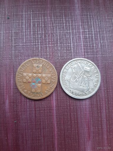 Монеты Португалии. с 1 рубля