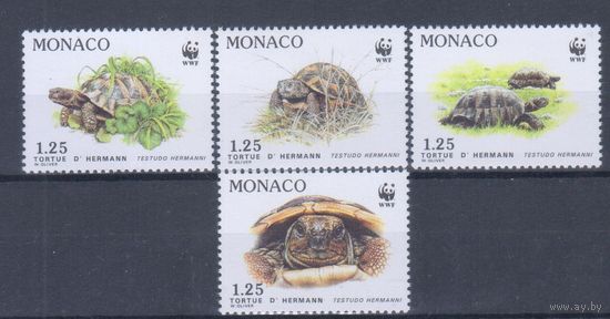 [495] Монако 1991. Фауна.Черепаха.WWF. СЕРИЯ MNH. Кат.4,5 е.