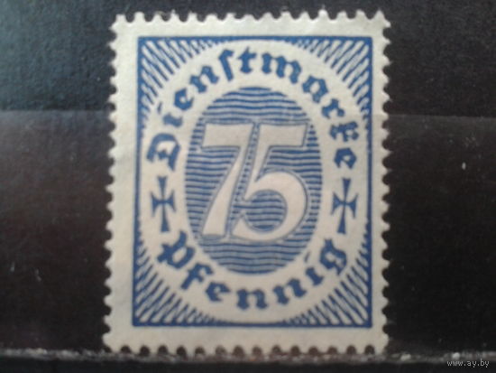 Германия 1922 Служебная марка 75 пф*