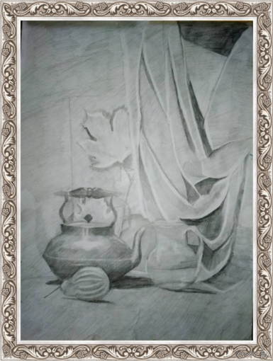 Рисунок Натюрморт с чайником