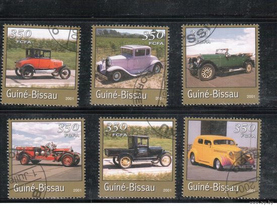 Гвинея-Биссау-2001(Мих.1731-1736)  гаш. , Автомобили (полная серия)