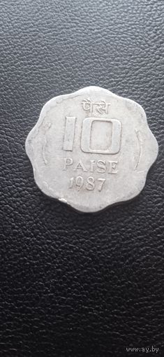 Индия 10 пайс 1987 г.