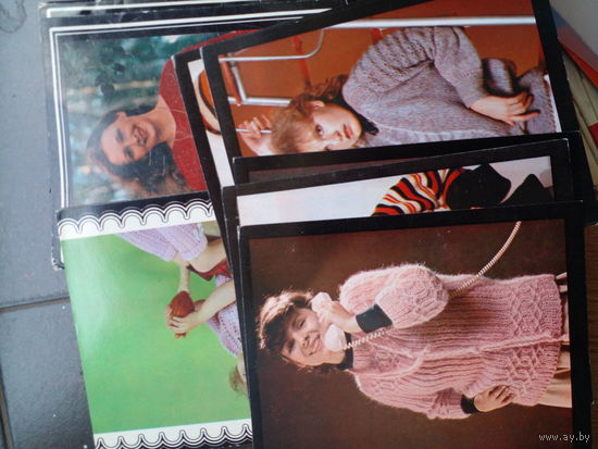 Вязание. Мода для всех. Выпуск 2. 16 открыток+1 открытка. 1980 год