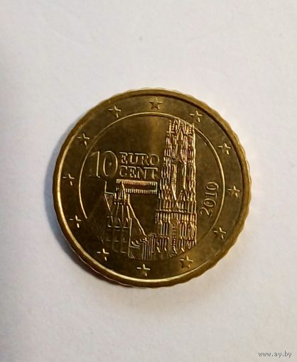 Австрия 10 евроцентов 2010 г AU